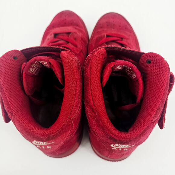 Nike Air Force 1 Mid '07 Red October Suede High Top Sneaker Mens 8.5 315123-609 - Picture 5 of 11